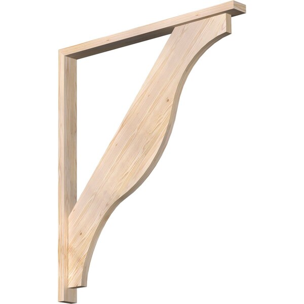 Ekena Millwork Funston Block Smooth Bracket w/ Offset Brace, Douglas Fir, 3 1/2"W x 42"D x 48"H BKT0402X42X48FST05SDF - main
